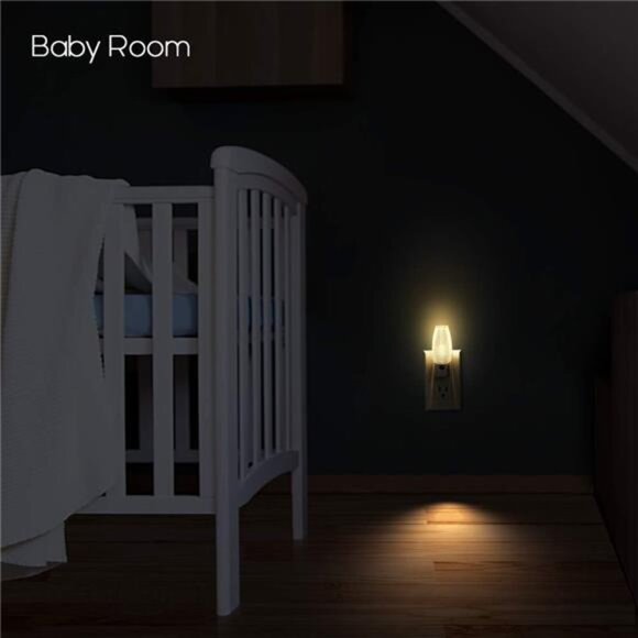 Plug in Night Light, Warm White LED Nightlight,Dusk to Dawn Sensor,Kids, Nursery - Picture 6 of 7